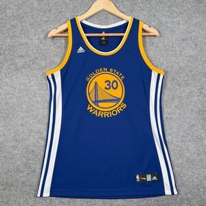 Adidas Golden State Warriors Jersey Womens Large Stephen Curry 30 NBA4Her Blue